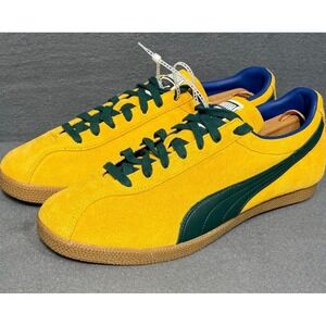 Puma Brasil Tangerine Yellow Myrtle Low Cut Sneakers Shoe 401048-02 US 11